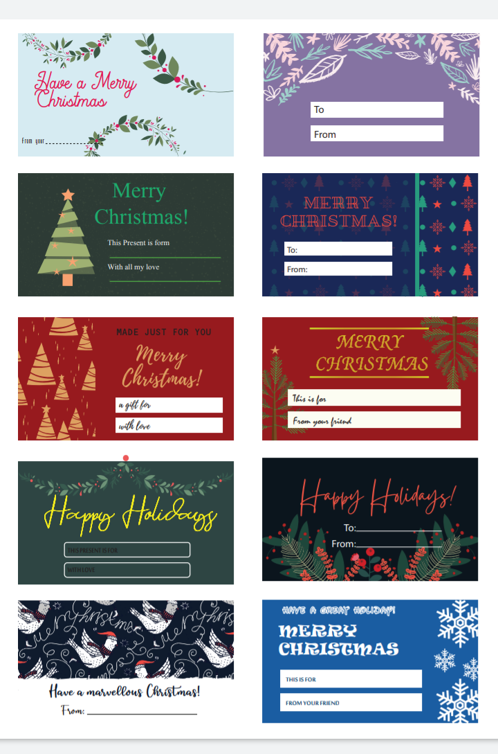 To & from Amazing Christmas gift tag 20 Print ready pdf