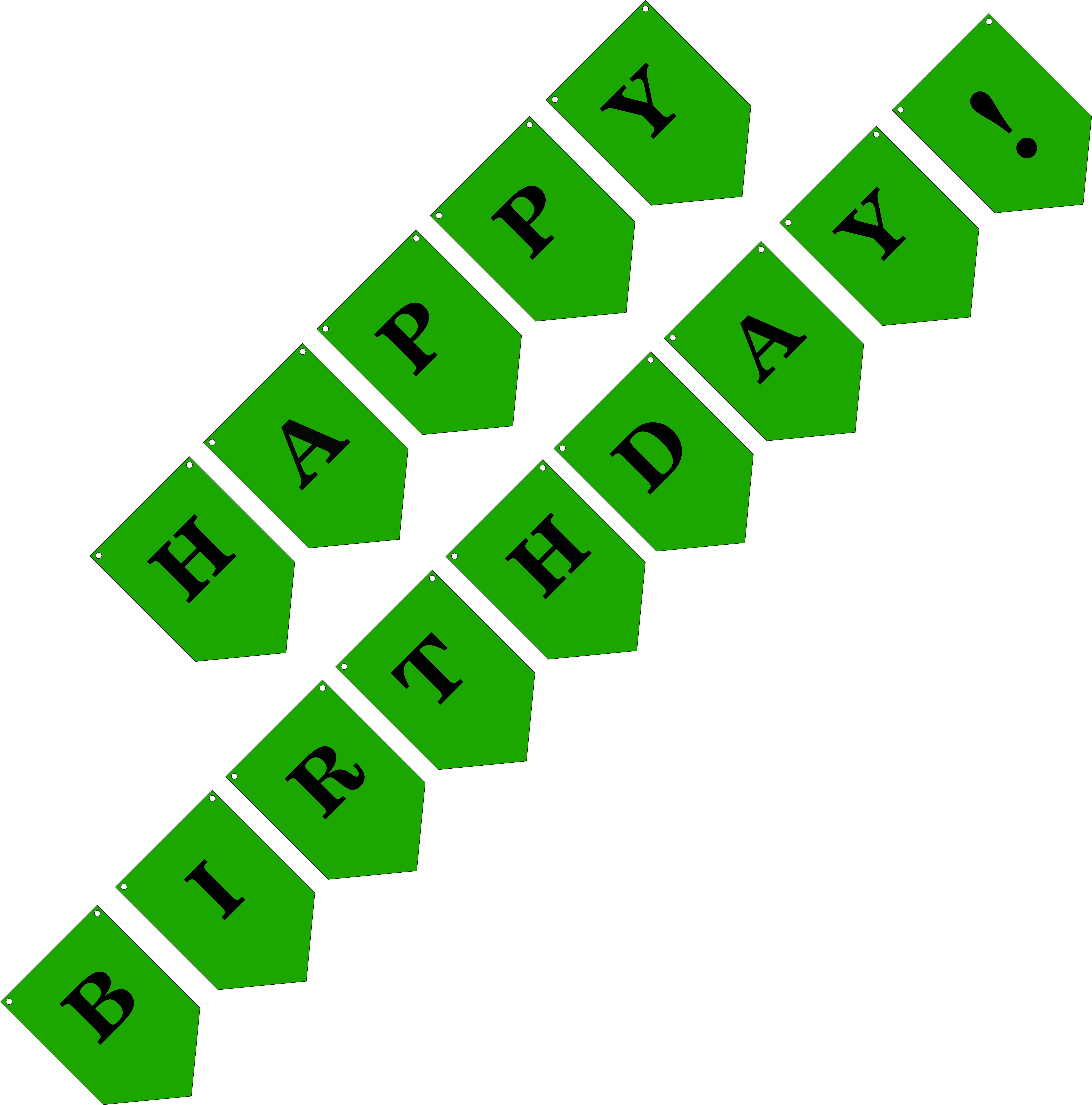 I will create to you PRINTABLE Happy Birthday Banner PDF include Your name and age