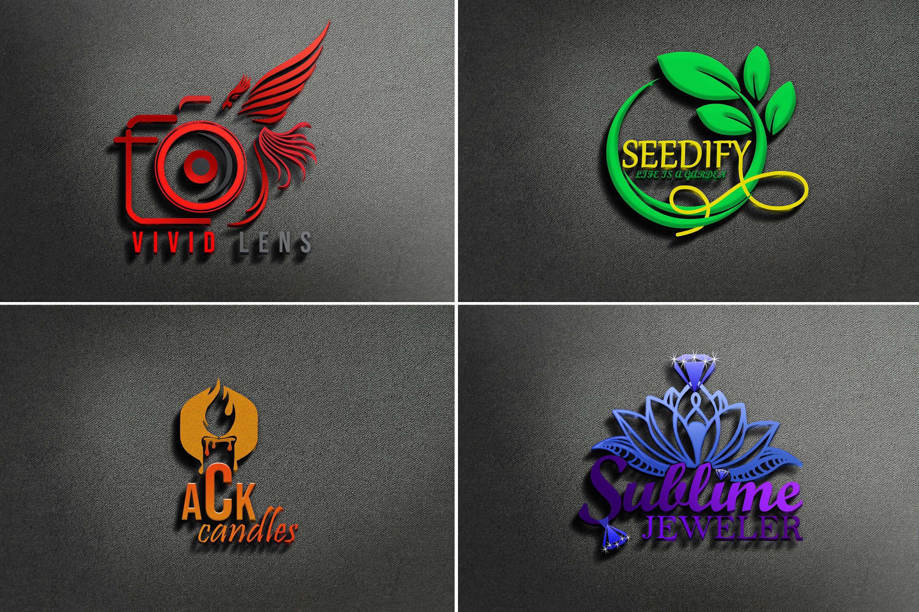 I will design creative 3d versatile logo designs