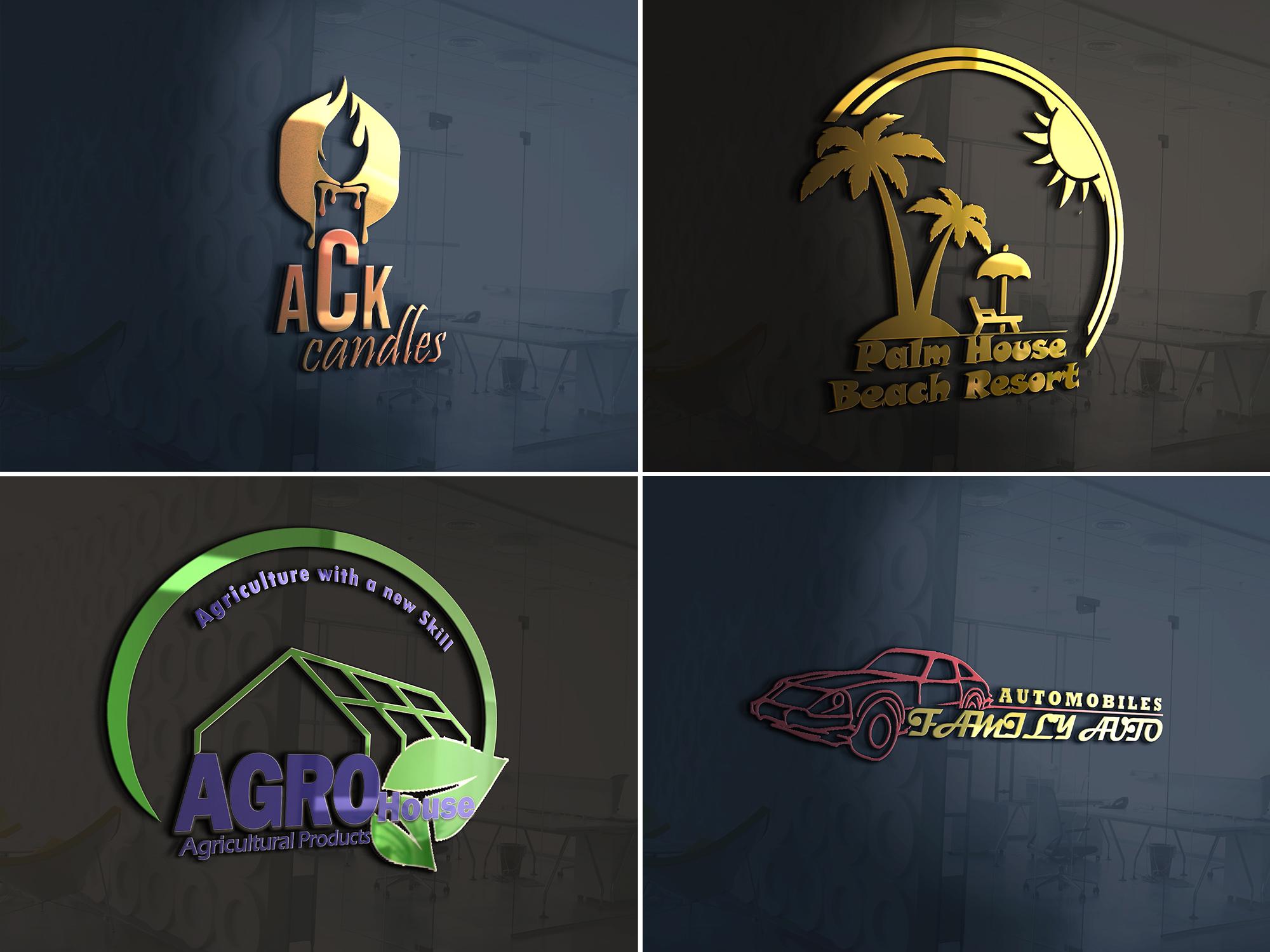 I will do amazing 3d, versatile logo design