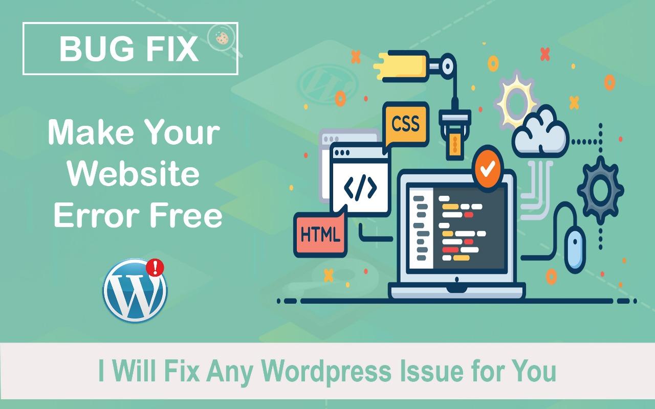 i will remove bugs of wordpress website