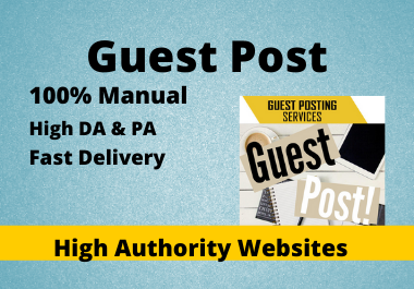 Write & Publish 10 Guest Posts High Authority DA 50+ Website Unique Content relevant backlinks. 