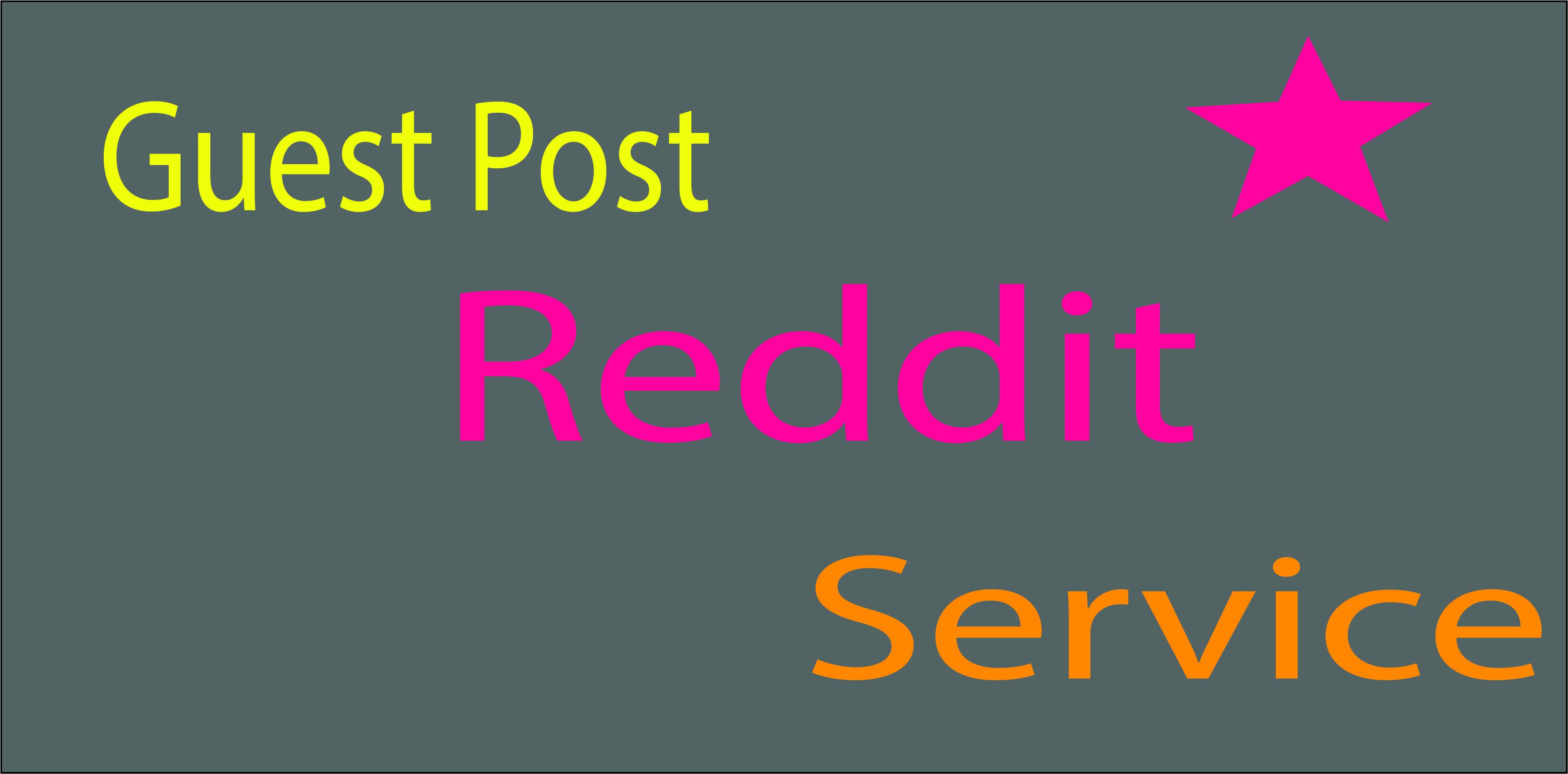 I will create guest post backlinks on Reddit com