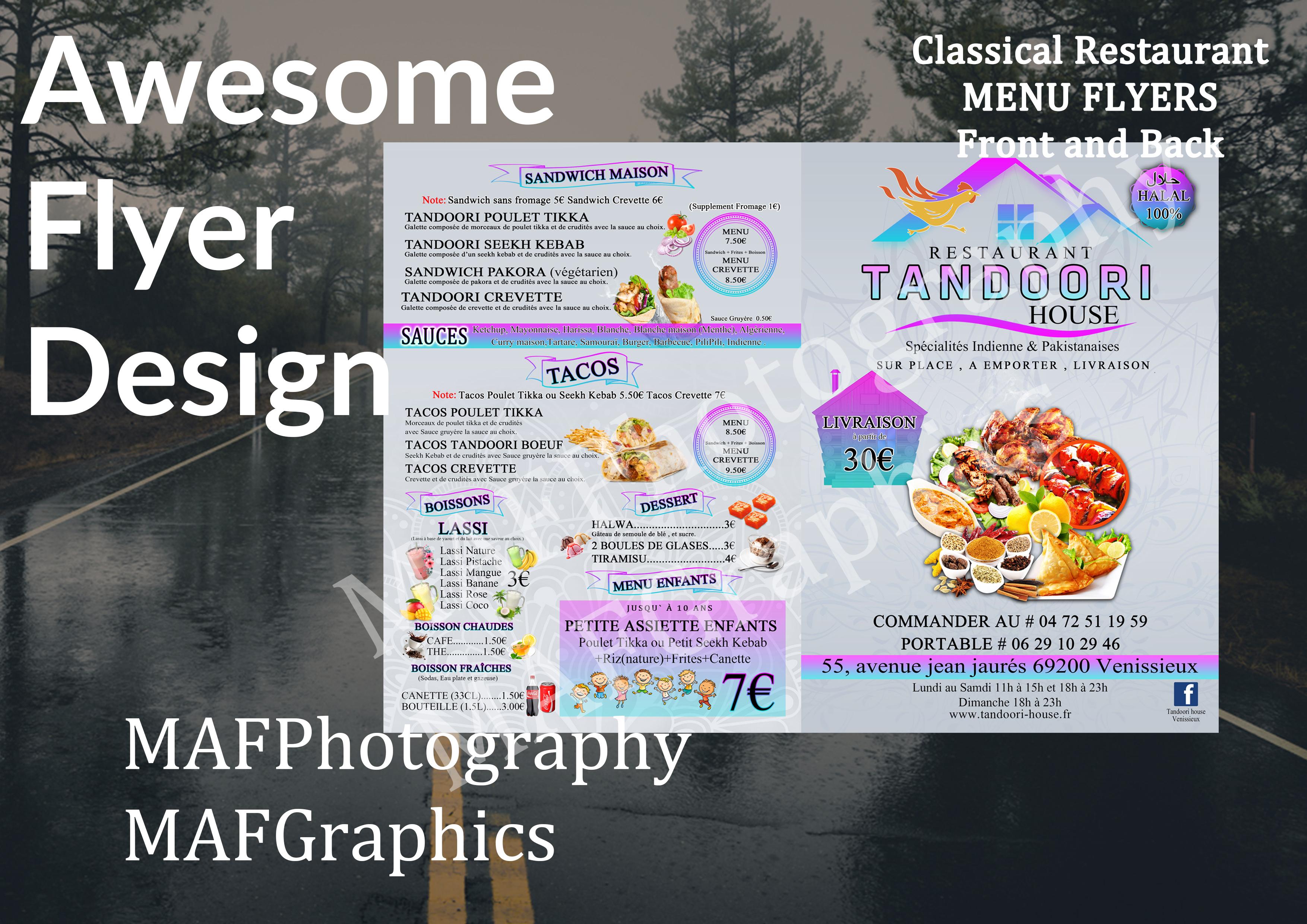 I will design your poster or flyer in French or English Fran&ccedil;ais et anglais