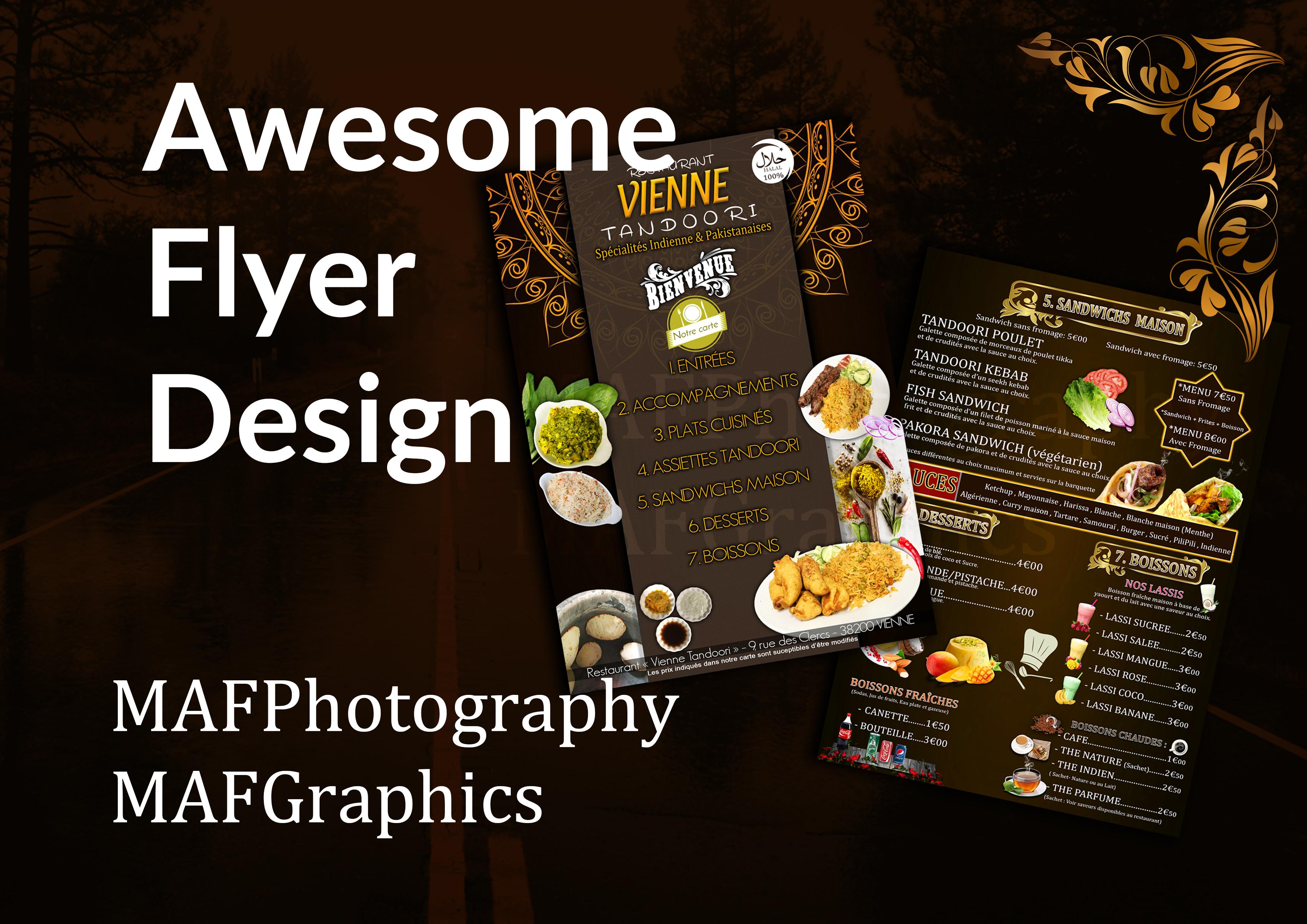 I will design your poster or flyer in French or English Fran&ccedil;ais et anglais