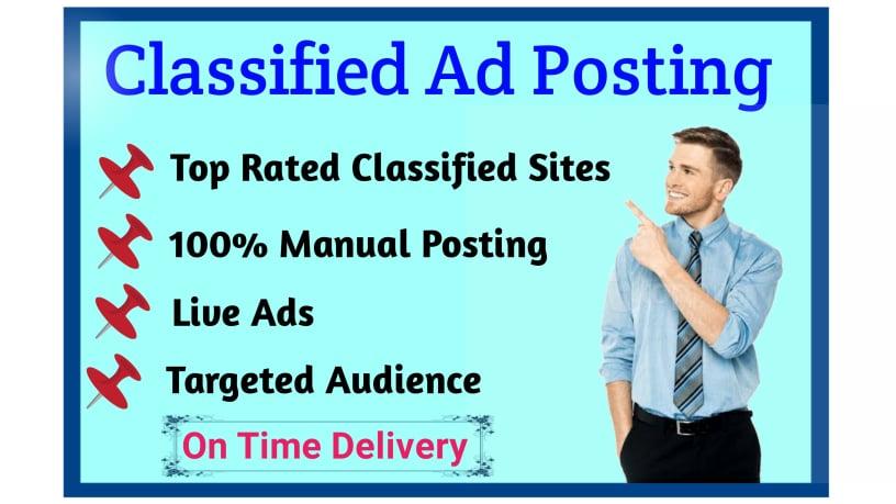 I will do classified ads posting for you within 24 hours.