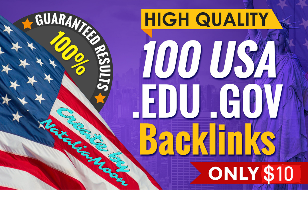 I will Do organik 100 USA EDU GOV permanent backlinks for your Link building 