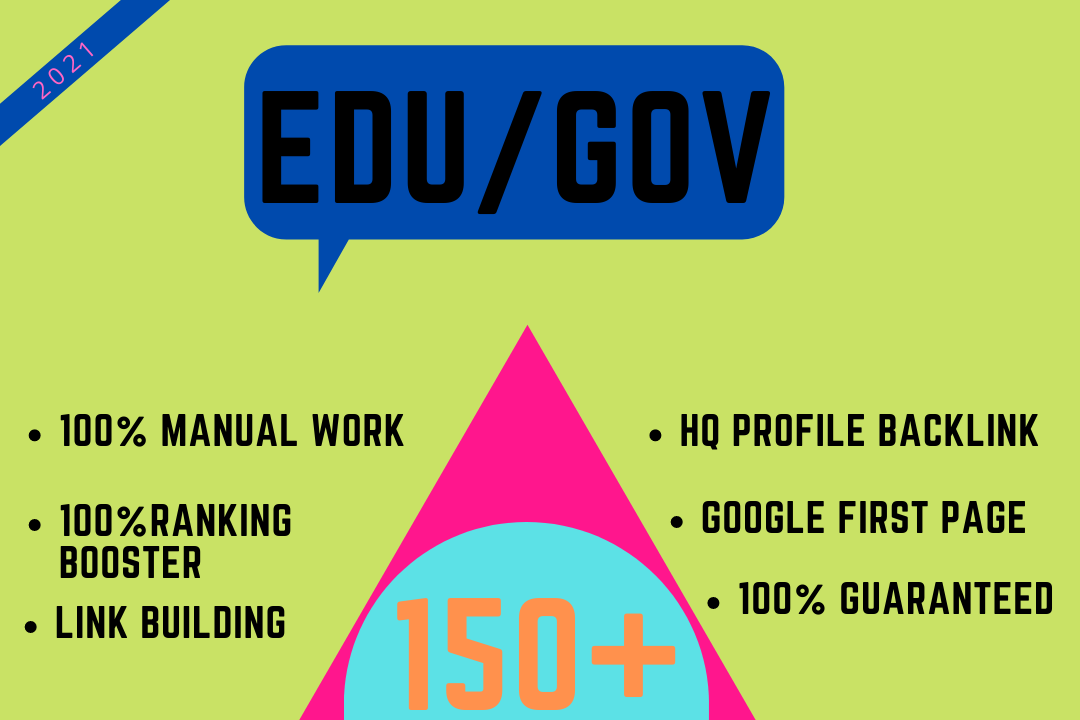Rank your website on Google with 150+ HQ EDU/GOV Manual Backlink