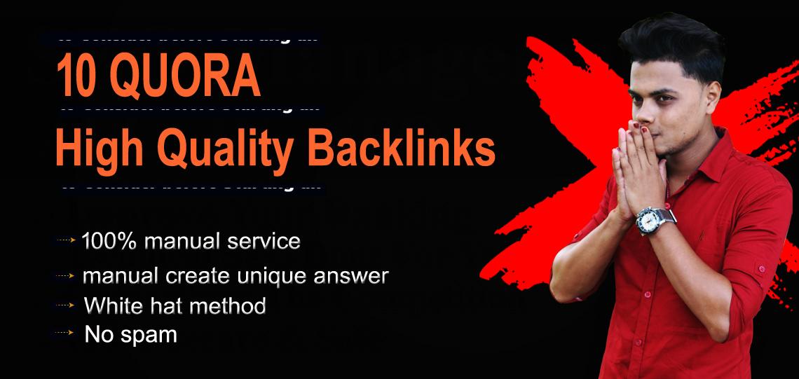 I will Give Niche Relevant Traffic with 10 Quora Answers 100% unique