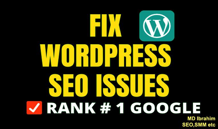 I will fix wordpress SEO issues for top google ranking