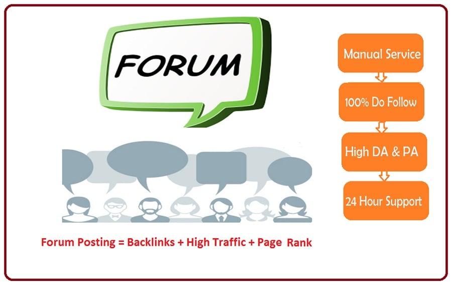 I will post 50 do follow forum with High DA 