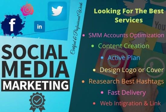 I will create, design and optimize Social Media Account & Page professionally