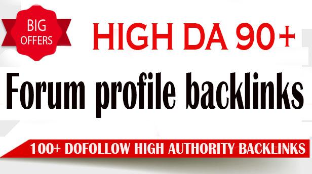 I will create 100 high da dofollow pr9 forum profile backlinks