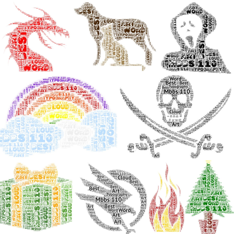 I will create amazing word cloud art and typography