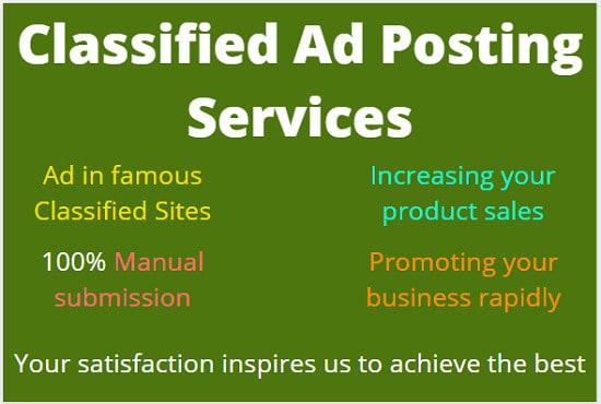 I will do instant live classified ad posting in USA, UK, and aus