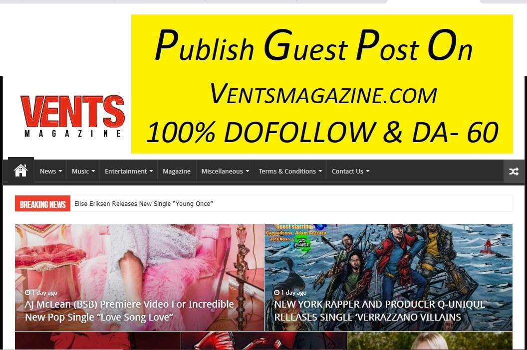 Publish Content on Google news approval site VENTSMAGAZINE.COM