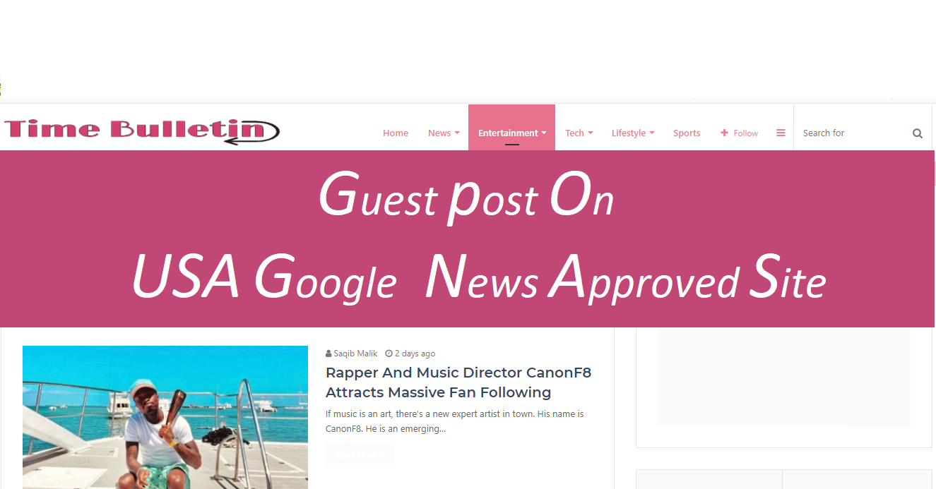 Publish your Article Google news approved site Timebulletin.com