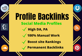I will build manually 40+ High DA 80+ Profile Backlinks