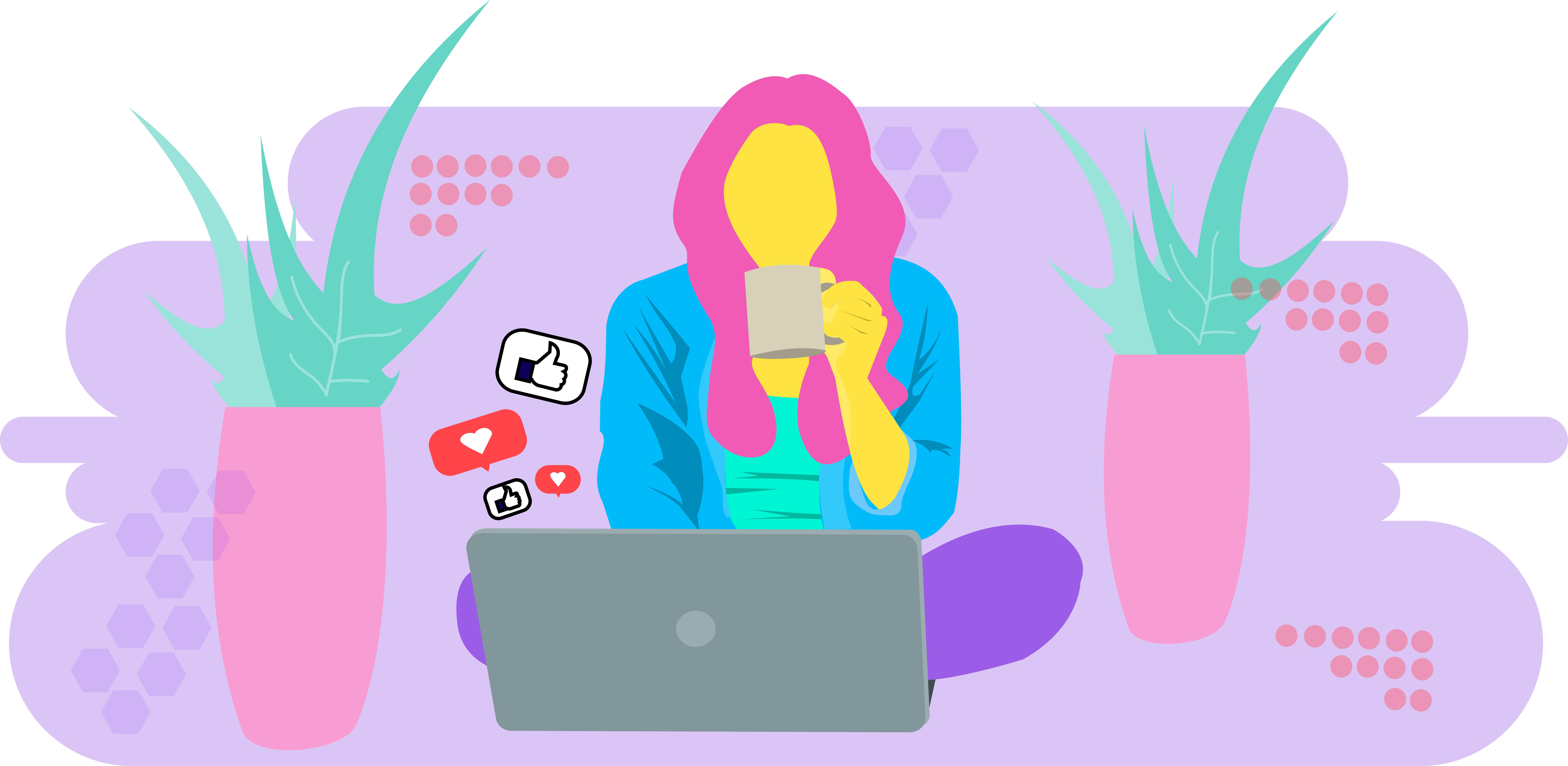 I will draw flat vector illustrations.