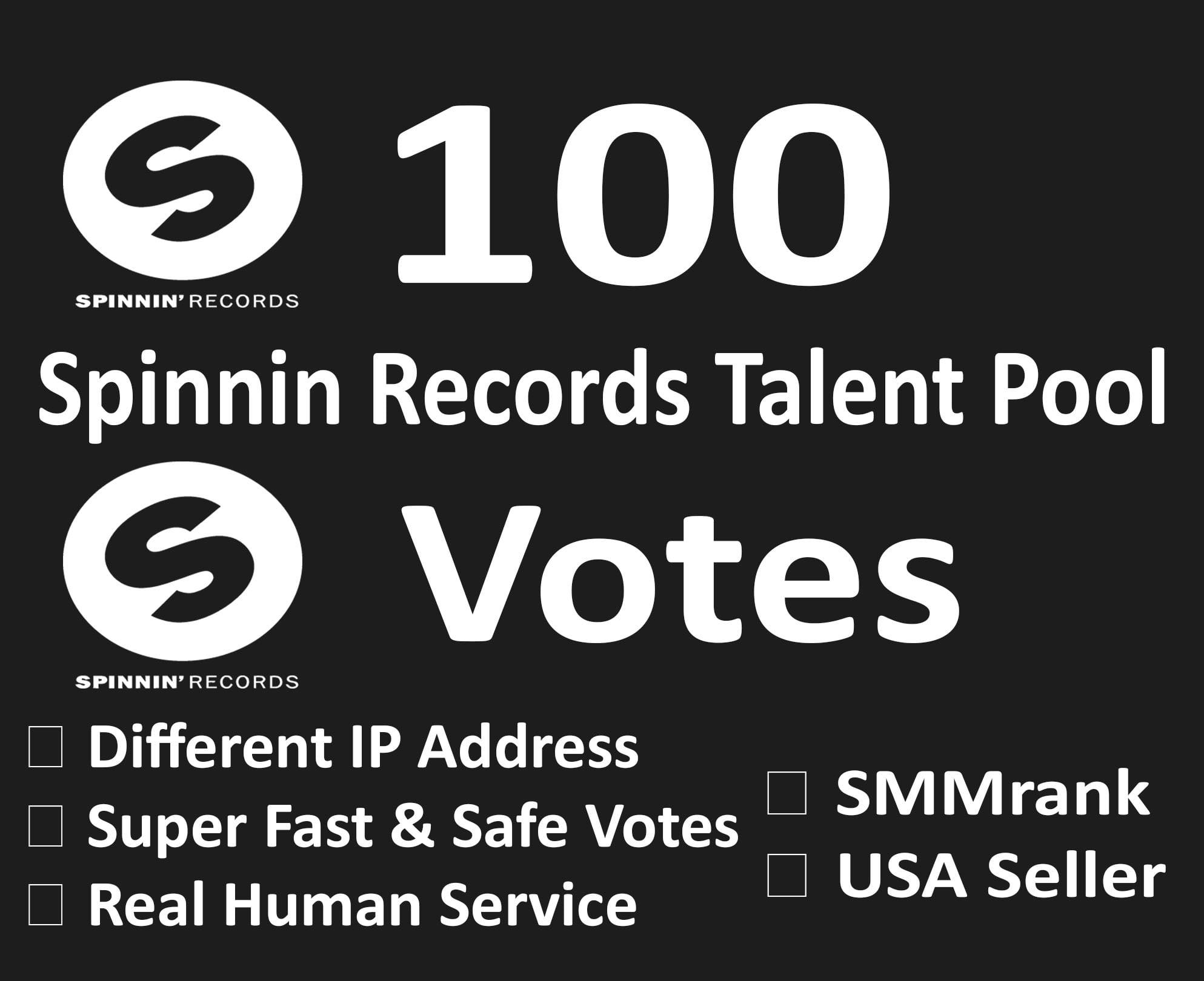 HQ 100 Spinning records talent pool votes on your contest