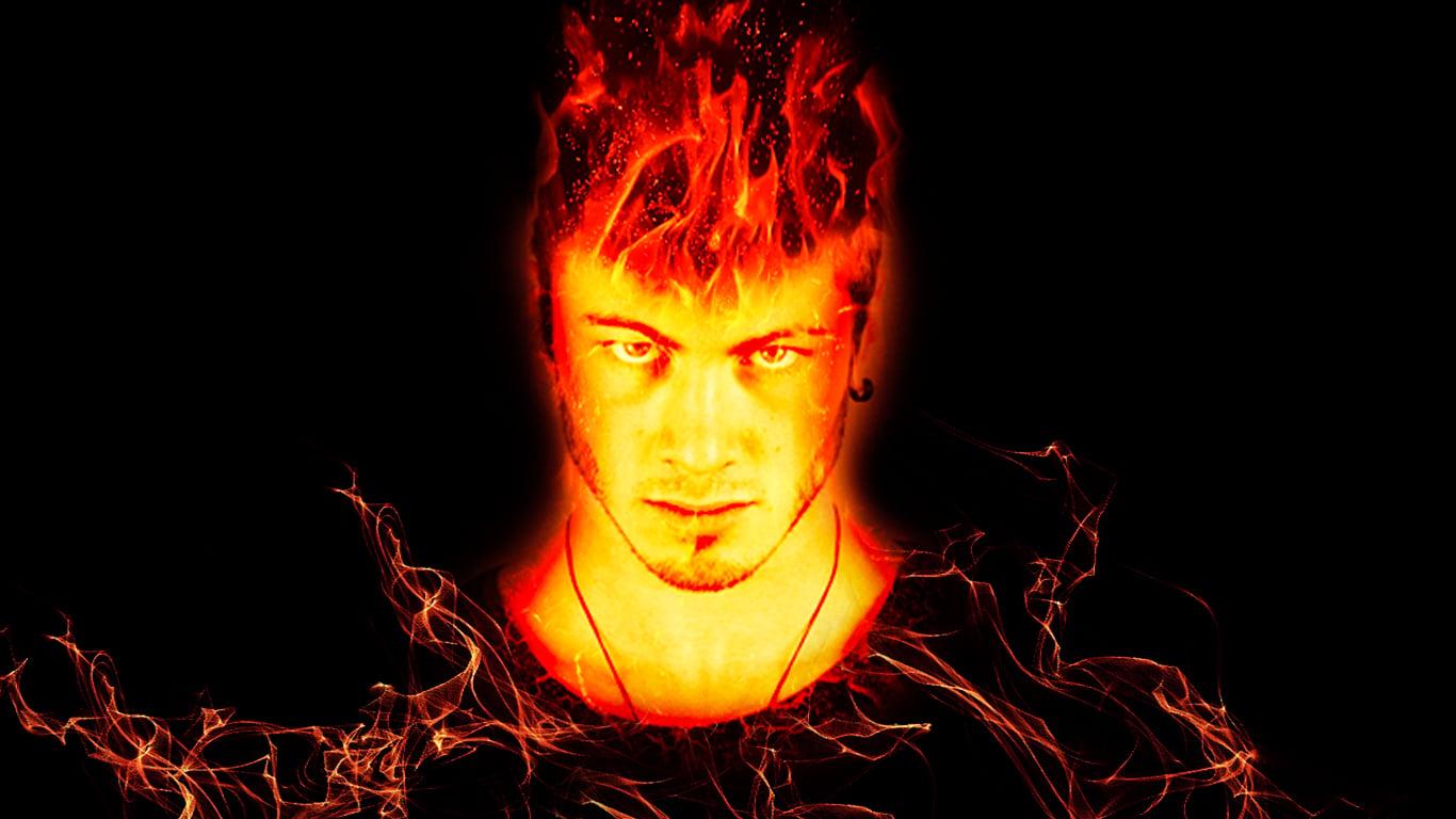 I will add a fire flame effect for your photo