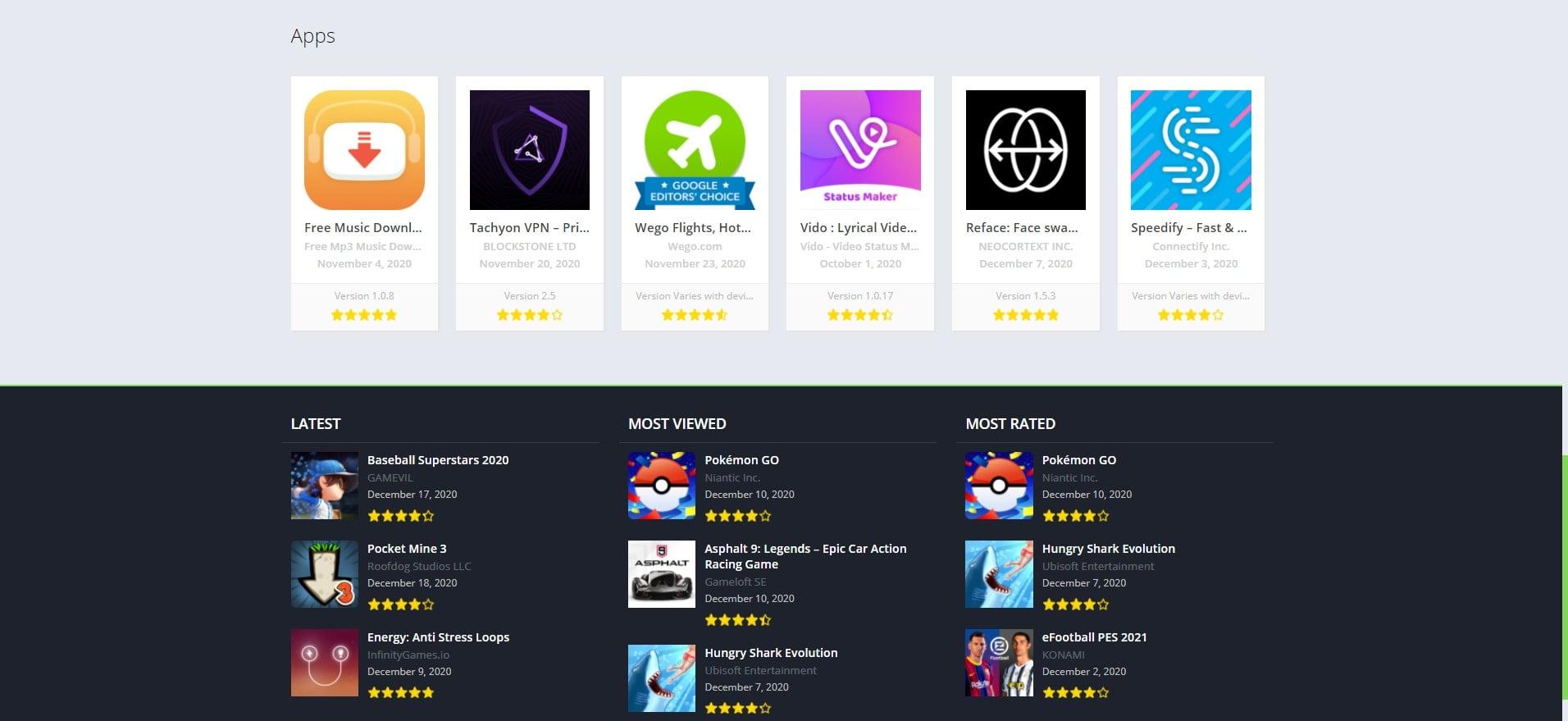 I will build an apk downloads website for you