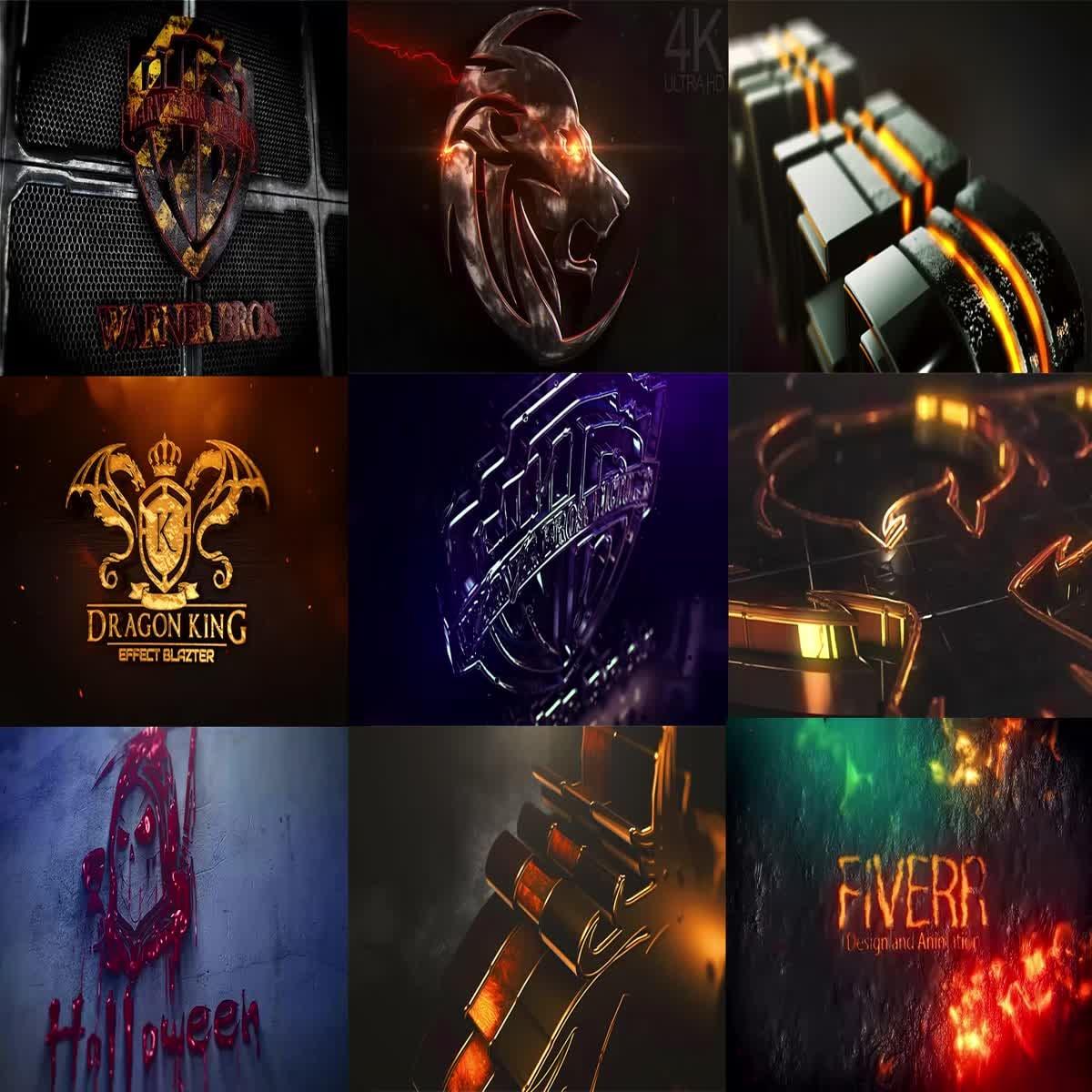 custom 3d cinematic logo intro opener 4k and YouTube intros 