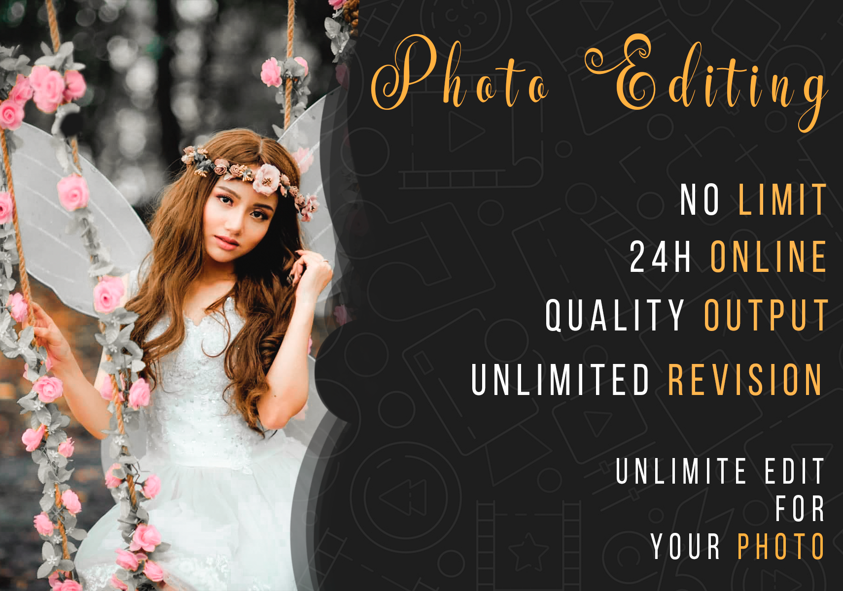 I will do any kind of photoshop editing professionally