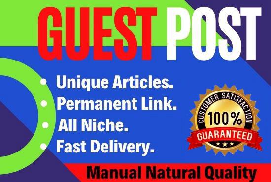 10 Guest Posts Write and Publish on DA 90+ unique article high Authority website Permanent Backlinks