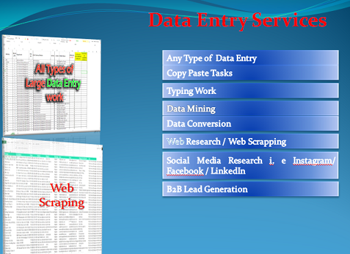I Will Do Data Entry, Copy Paste, Typing and be your virtual assistant