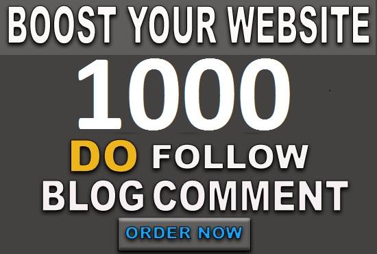 I will 1000 HQ blog comments backlinks on actual page high da90