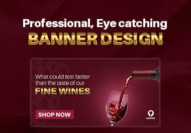 I'll Design professional attractive web banner and post design