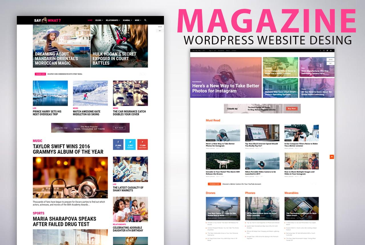 I will design magazine website with newspaper wordpress theme