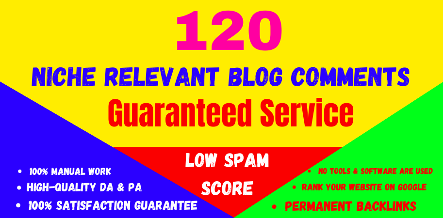 120 High Quality niche relevant blog comments nofollow backlinks