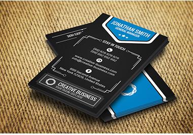 I will design a modern and unique business card