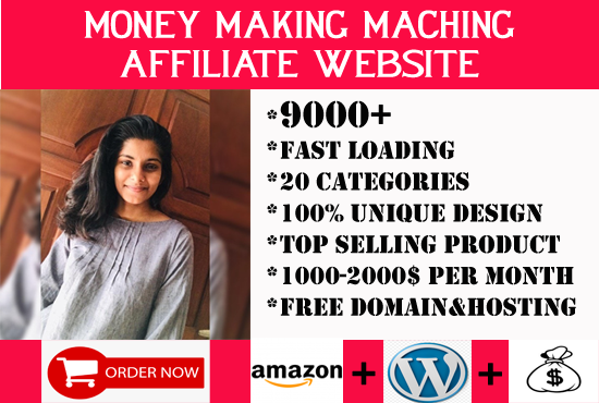 i will build money making amazon affiliate website with 9000 hot products