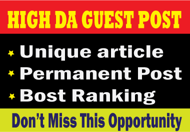 I will Publish 5 Guest Post SEO Backlink on High DA Website 