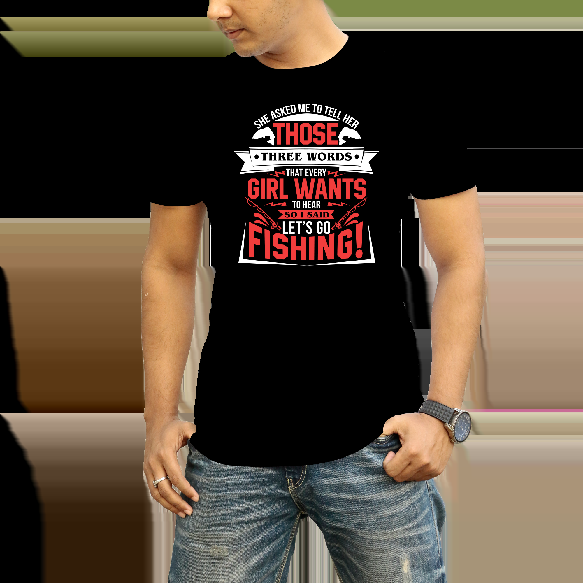 I will make fishing T-shirt design