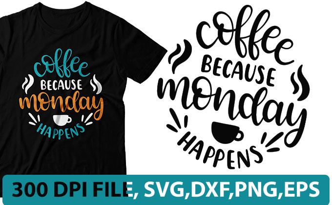 I will make creative typography t-shirt design with svg cutting file