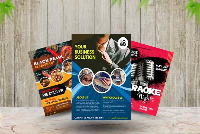 I will do professional flyer,poster or brochure design for you