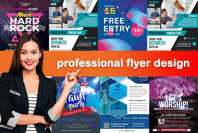 I will do professional flyer,poster or brochure design for you
