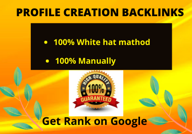 I will provide 25 high DA Authority Profile Creation SEO Backlinks