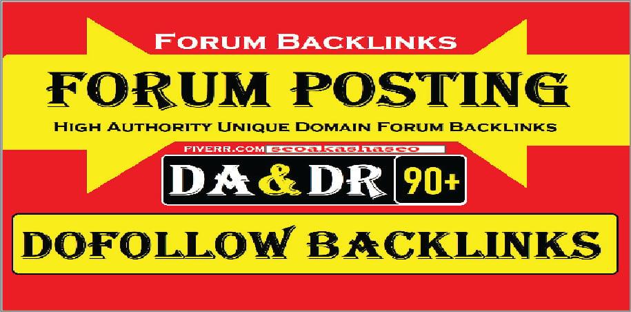 DOFOLLOW 40 Forum backlinks DA 20-80+ for Search Rankings