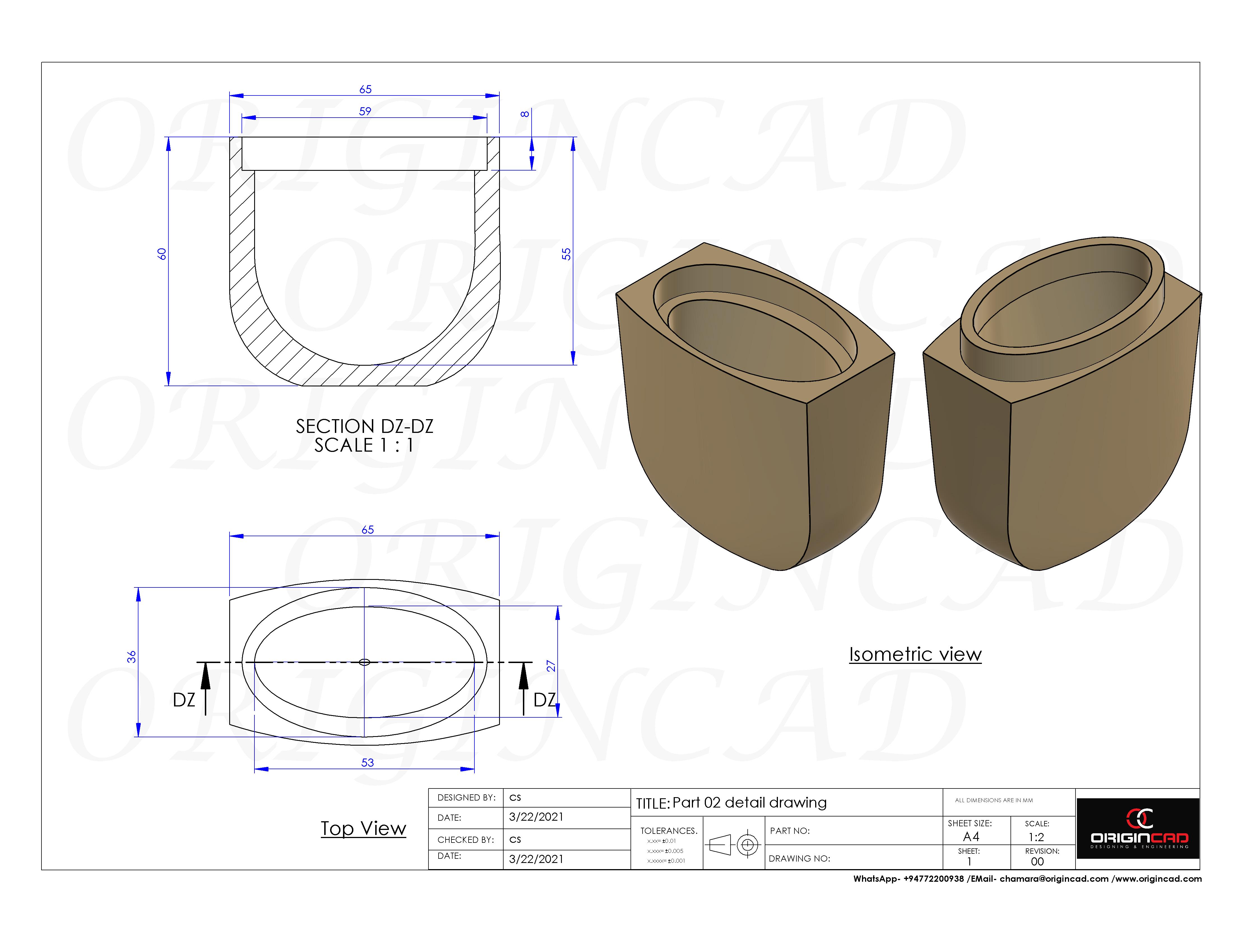 I will do a cadl design with full detail drawings