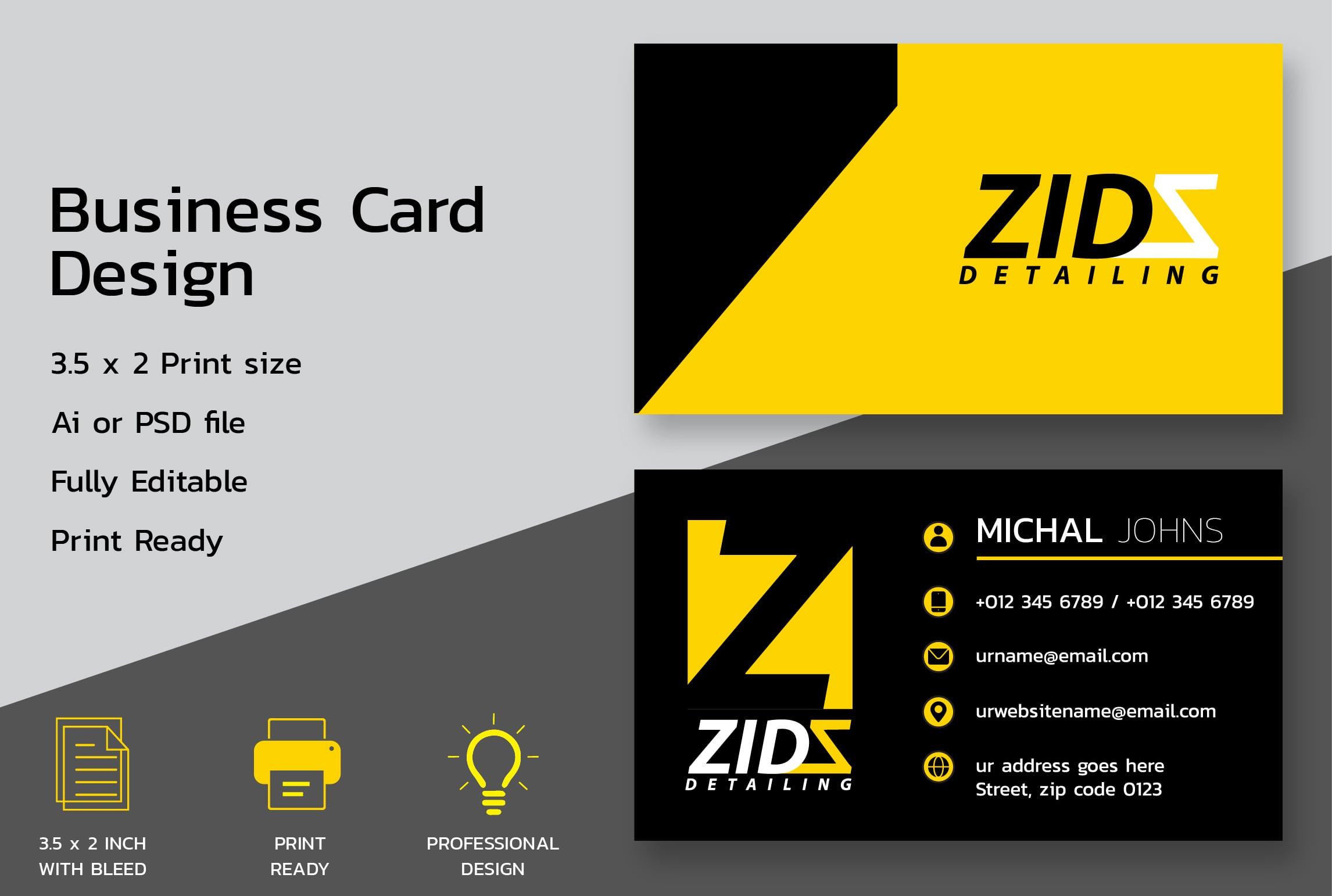 I will create professional business card design ready for print