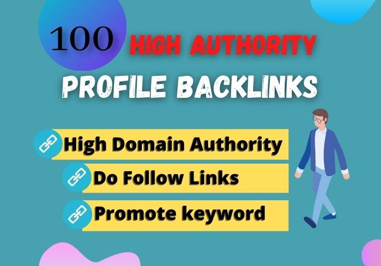  100 Manually created High DA Profile Backlinks submission to Boost Website