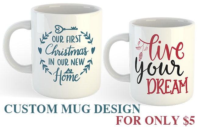 I will create custom mug design in 6hrs