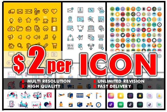 I will design awesome web icon set