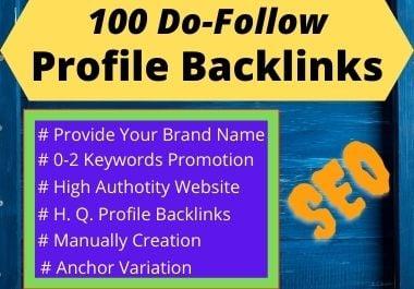Manually Build 100 High-Quality Profile Backlinks SEO Ranking 
