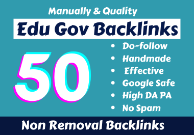 Handmade 50 Edu Gov Backlinks From High Authority Websites